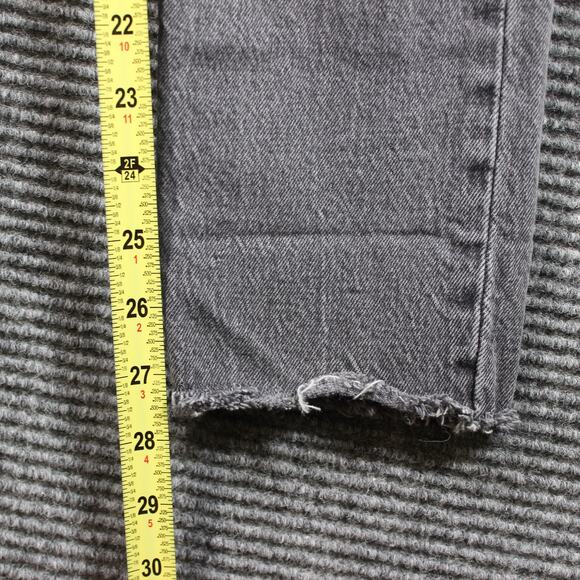 Levi's 501 Jeans Women's 25x28 Gray Skinny Raw Hem - Picture 8 of 9